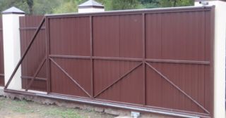 Купить откатные ворота из профнастила Вязники, цена от 1737 руб.
