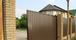 Купить откатные ворота из профнастила Вязники, цена от 1737 руб.