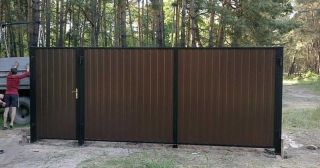 Купить распашные ворота из профнастила Вязники, цена от 2708 руб.
